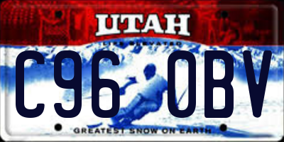 UT license plate C960BV