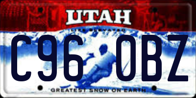 UT license plate C960BZ