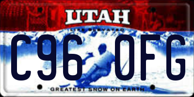 UT license plate C960FG
