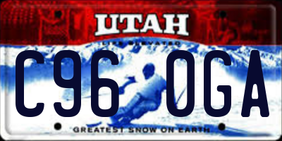 UT license plate C960GA