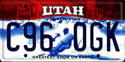 UT license plate C960GK