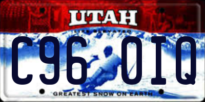 UT license plate C960IQ