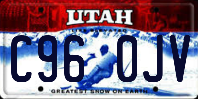 UT license plate C960JV