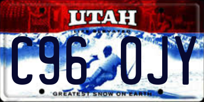 UT license plate C960JY