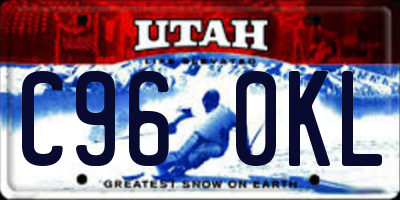 UT license plate C960KL