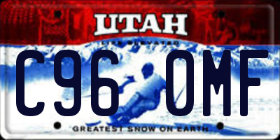 UT license plate C960MF