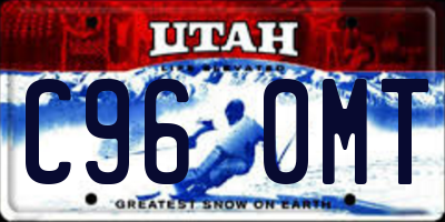 UT license plate C960MT