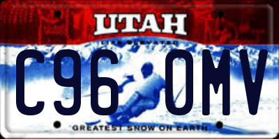 UT license plate C960MV