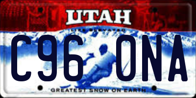 UT license plate C960NA
