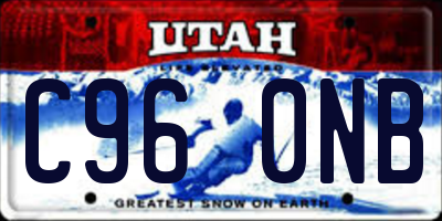 UT license plate C960NB
