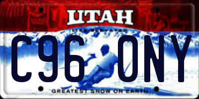 UT license plate C960NY