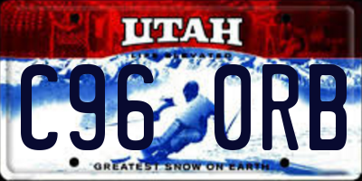 UT license plate C960RB