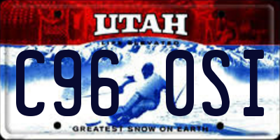 UT license plate C960SI