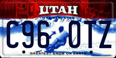 UT license plate C960TZ