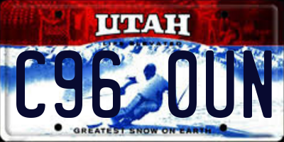 UT license plate C960UN