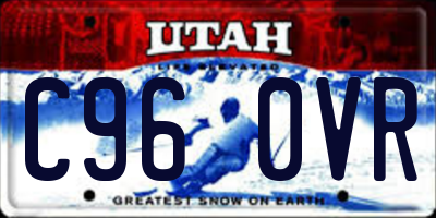UT license plate C960VR