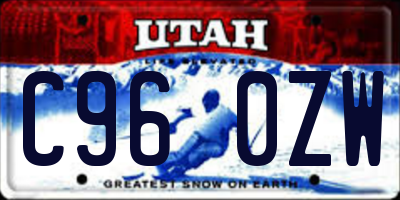 UT license plate C960ZW