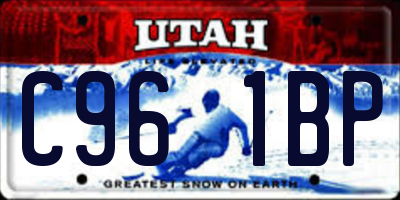 UT license plate C961BP