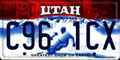 UT license plate C961CX