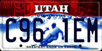 UT license plate C961EM