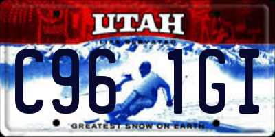 UT license plate C961GI