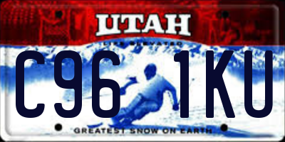 UT license plate C961KU