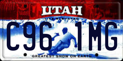 UT license plate C961MG