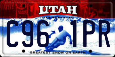 UT license plate C961PR