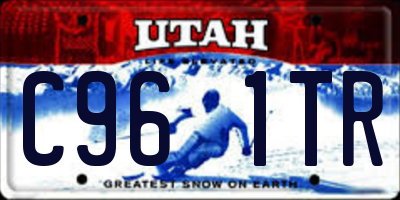 UT license plate C961TR