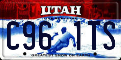 UT license plate C961TS
