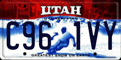 UT license plate C961VY
