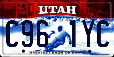 UT license plate C961YC