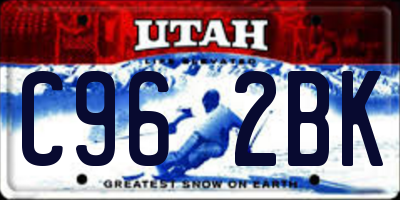 UT license plate C962BK