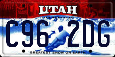 UT license plate C962DG