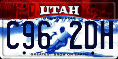 UT license plate C962DH