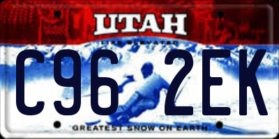 UT license plate C962EK