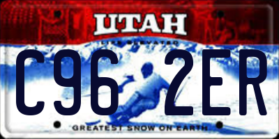UT license plate C962ER