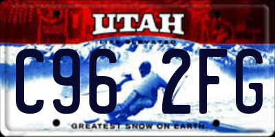 UT license plate C962FG