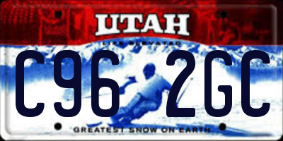 UT license plate C962GC