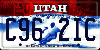 UT license plate C962IC