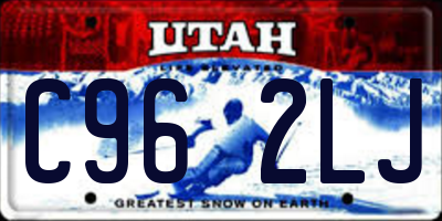 UT license plate C962LJ