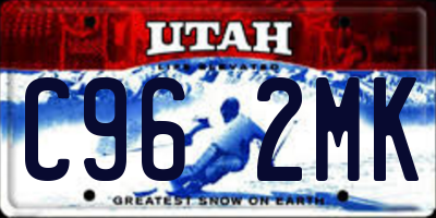 UT license plate C962MK