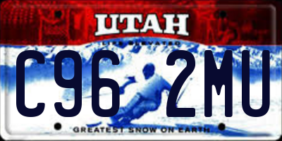 UT license plate C962MU