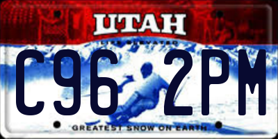 UT license plate C962PM