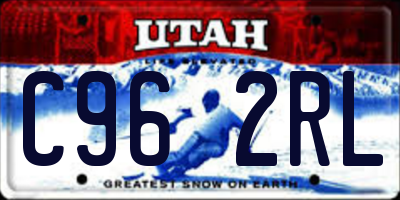 UT license plate C962RL