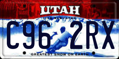 UT license plate C962RX