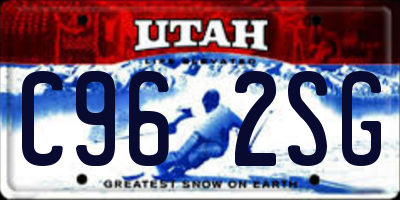 UT license plate C962SG