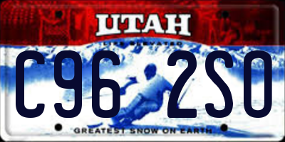 UT license plate C962SO