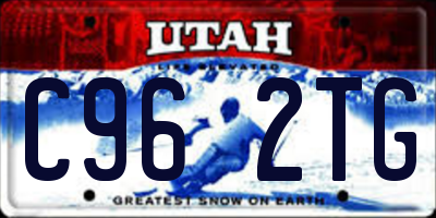 UT license plate C962TG