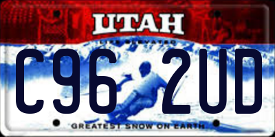 UT license plate C962UD